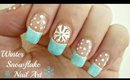 Winter Snowflake Nail Art!