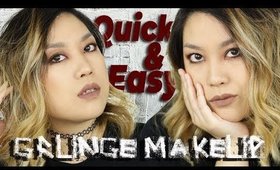 QUICK & EASY 90's Grunge Inspired Makeup Tutorial | Monochromatic | Fall Makeup | PantherRin