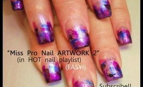 EASY Polish collage nail art design for Miss pro "Artwork 2" tutorial by robin moses  632