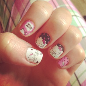 Hello Kitty nail decals