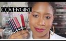 NEW COVERGIRL MELTING POUT LIQUID LIPSTICKS | SWATCHES + REVIEW | #KaysWays #CovergirlMade