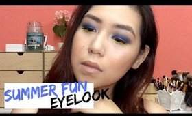 Summer Fun Eye Look | Blue and Yellow Eyeshadow