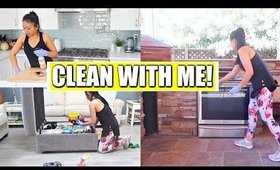 CLEAN WITH ME | Living Room, Outdoor Kitchen, Fridge, Kitchen