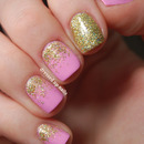 Pink & gold glitter gradients