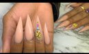 HOW TO: Stiletto Shaped Acrylic Nails with a Curve | Watch Me Work