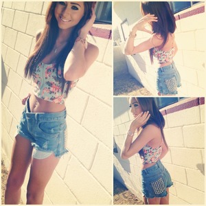 Made these high waisted shorts out of little boys jeans. Yes?