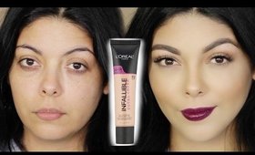 NEW LOREAL PARIS INFALLIBLE TOTAL COVER FOUNDATION REVIEW, TUTORIAL AND FIRST IMPRESSIONS