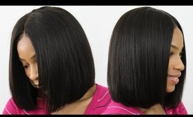 How to Make, Cut & Style a Blunt Cut Bob Wig► Middle Part Bob