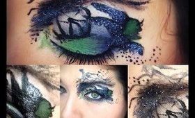 Halloween 2015: Malificent Eyelid Makeup Art