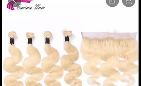 Carina Hair Company | Brazilian Body Wave Platinum Blonde Hair |First Look