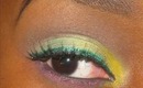 Green and Yellow with Glitter Tutorial