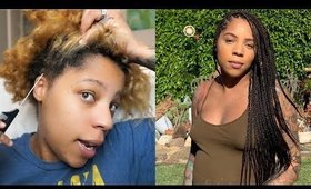 How To Waist Length Knotless Box Braids for the first time