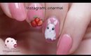 Freehand bunny decal nail art tutorial