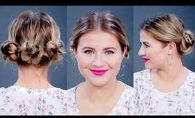 Hairstyle Of The Day: SUPER EASY Messy Braided Buns Updo