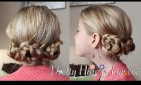 Loose Braided Buns Updo