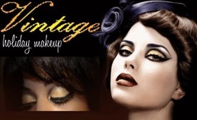 Golden Vintage ɧσℓi∂ay Makeup Tutorial❤