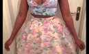 Floral Triangle Crop Top & Skirt Set Outfit