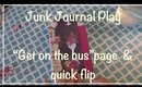 Pasta Box Junk Journal play-"get on the bus"page, quick flip