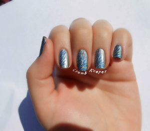 Products Used:
China Glaze Holographic in Cosmic Dust
Sinful Colors in Cold Leather