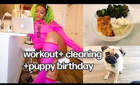 MY PRODUCTIVE DAY AT HOME + Healthy Meals + Plus Size Workout