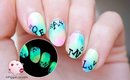 Pastel glow letters nail art tutorial