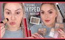 Testing HYPED Makeup 💕🤯 Full Face LUXURY & HIGH END First Impressions