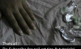 Easy nail Polish Removal without rubbing using foil method nail polish remover/acetone
