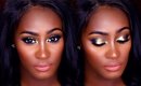 Fall Makeup Gold & Teal Smokey Eyes with Beautiful Healthy Skin with First Blush | Shlinda1