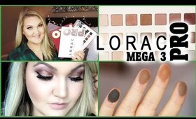 LORAC MEGA PRO 3 PALETTE | SWATCHES + LOOK