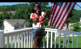 Outfit of the Day: Flower Blouse with Jean Shorts