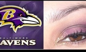 Super Bowl Ravens Full Face Makeup Tutorial - RealmOfMakeup