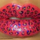 Coral Cheetah Lips