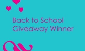 Back to School Giveaway Winner