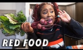 I ONLY ATE RED FOOD FOR 24 HOURS CHALLENGE!!!