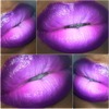 Purple pink and white ombré lips 
