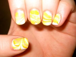 Candy Corn water marble