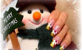 Festive Pink and Gold, Christmas Nail Art Design Tutorial - ♥ MyDesigns4You ♥