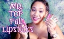 My TOP Fall Lipsticks and Lippies: Reds, Berries, Browns, Nudes | Honey Kahoohanohano