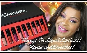 Smashbox Always On Liquid Lipsticks Review and Swatches