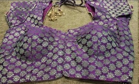 Brocade and Sequinned Saree Blouse