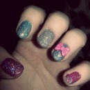 glitter nails!!