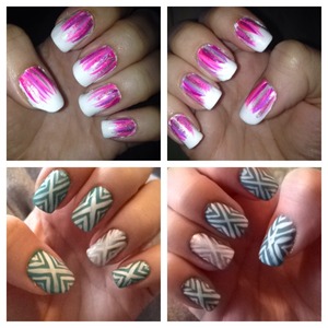 #nails #pink #stripes #naildesign