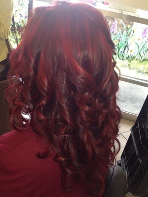 highlights with intense red