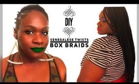 DIY: Box Braids/Senegalese Twist On Extremely Short 4C Hair| Waist Length