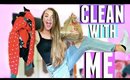 CLEAN WITH ME🗑️Spring cleaning out my closet!!