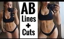 What I eat in a day AB LINES + ABS WORKOUT