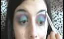 Tutoriel Maquillage violet & vert..-peacock look tutorial