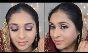 Eid Makeup Tutorial | Gold & Burgundy Smokey Eyes