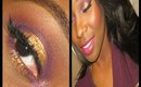 Purples & Gold Makeup tutorial Using Luxie Blending brushes