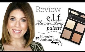 Review: e.l.f. Illuminating Palette | Hourglass Ambient Powder Dupe? | @girlythingsbye